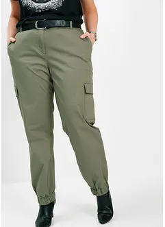 Cargobyxa i stretchig bomullsmix, bonprix
