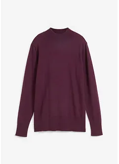 Baströja med ståkrage och återvunnen bomull, bonprix