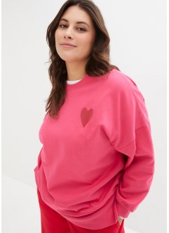 Bekväm sweatshirt med slits i sidan och ekologisk bomull, bpc bonprix collection