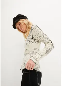 Långärmad topp i mjuk viskos, bonprix