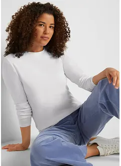 Långärmad topp med ren ekologisk bomull (2-pack), bonprix