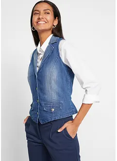 Stretchig jeansväst, bonprix