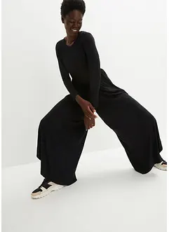 Sportjumpsuit av viskos med mjukt fall, bonprix