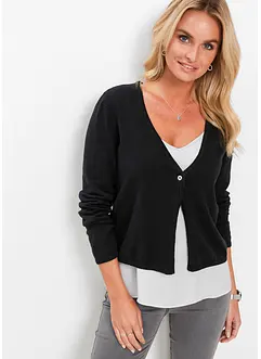 Kort cardigan med bomull, bonprix