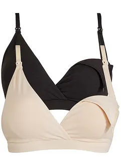 Amnings-BH utan bygel i ekologisk bomull (2-pack), bonprix