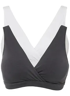 Amnings-BH utan bygel i ekologisk bomull (2-pack), bonprix