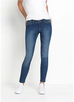 Korta tajta stuprörsjeans med medelhög midja, bonprix
