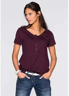 T-shirt i bomull och viskos, bonprix