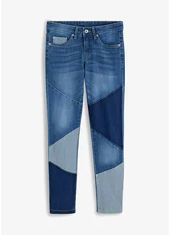 Korta skinny jeans med trekantiga infällningar i olika färger, bonprix