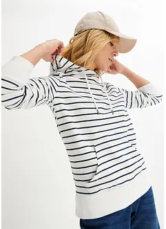 Sweatshirt med luva i bomullsmix, bonprix