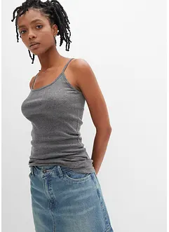 Linne av ren bomull och med smala axelband (2-pack), bonprix