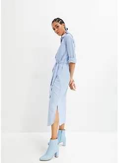 Randig blusklänning med knytband, bonprix