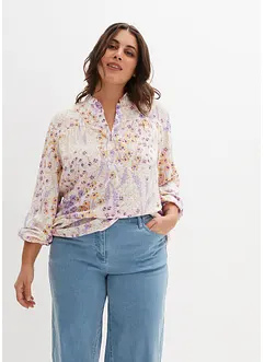 Blus med blommigt mönster, bonprix