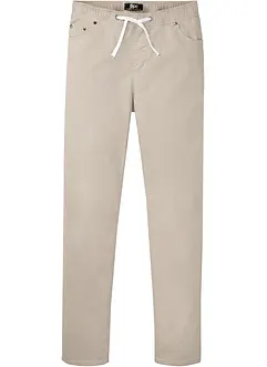 Stretchig dra på-byxa, normal passform, raka ben, bonprix