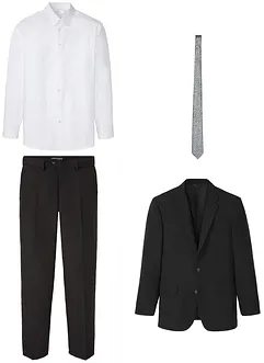 Kostym med skjorta och slips (4 delar), Regular Fit, bonprix
