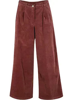 Vida stretchiga manchesterculotter med bekväm hög midja, 7/8-längd, bonprix