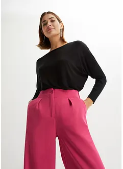 Långärmad topp av mjuk viskosmix, bonprix