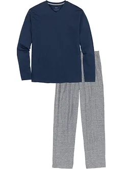 Pyjamas med bomull och långa ärmar, bonprix