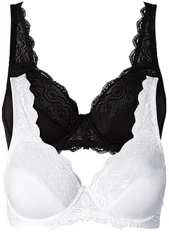 BH med bygel och fin spets (2-pack), bonprix