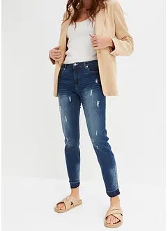 Stretchiga 7/8-stuprörsjeans, bonprix