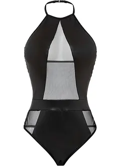 Stringbody med wetlook, bonprix