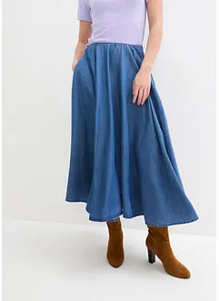 Jeanskjol med bekväm hög midja, bonprix
