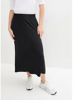 Mellanlång jerseykjol i viskosmix, bonprix