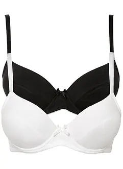 Push up-BH med bygel och ekologisk bomull (2-pack), bonprix