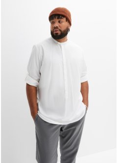 Långärmad skjorta med ståkrage och uppvikbara ärmar, bpc selection