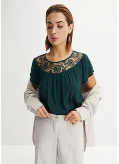 Blus av ren viskos, bonprix