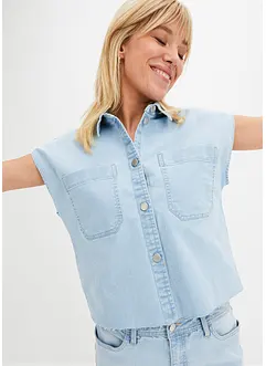 Fyrkantig jeansblus, bonprix