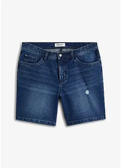 Långa stretchiga jeansshorts, Regular Fit, John Baner JEANSWEAR