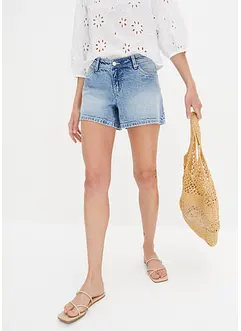 Stretchiga jeansshorts, Mid Waist, bonprix