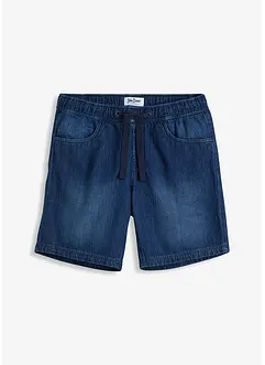 Långa jeansshorts i dra-på-modell, regular fit, John Baner JEANSWEAR