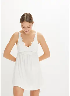 Negligé i viskos med snyggt hålbroderi, bonprix