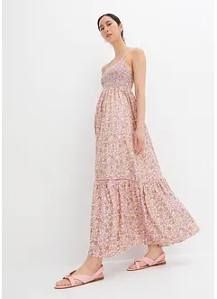 Smockad maxiklänning, bonprix