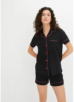 Pyjamas med knappslå och shorts, bonprix
