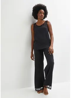 Pyjamas med meshdetaljer, bonprix
