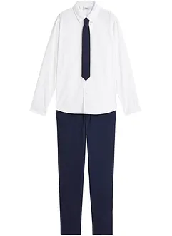 Chinos, skjorta och slips (3 delar), bonprix