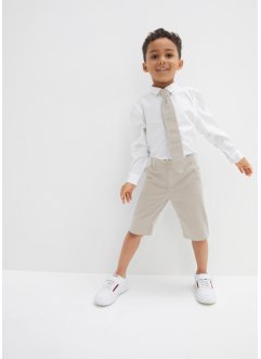 Shorts, skjorta och slips för barn, till fest (3 delar), bpc bonprix collection