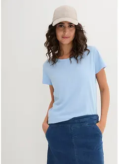 T-shirt med rund halsringning (5-pack), kortärmad, bonprix