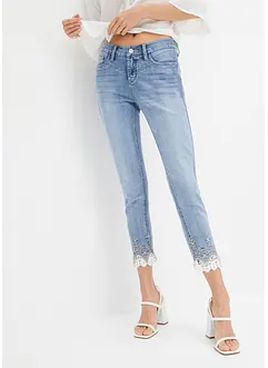 Skinny-jeans med spets, bonprix