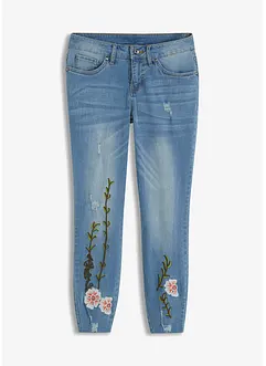 Jeans med broderi, bonprix