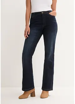 Stretchiga high waist-bootcutjeans med bekväm midja, bonprix