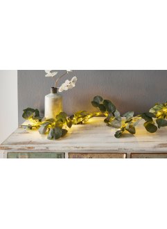 Girlang av konstgjorda eukalyptusblad med LED-belysning, bpc living bonprix collection