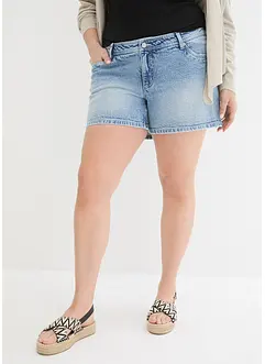 Stretchiga jeansshorts, Mid Waist, bonprix