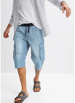 Långa jeansbermudas, Loose Fit, bonprix