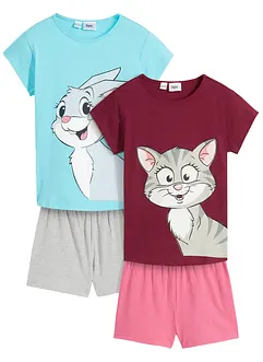 Pyjamas med shorts (2-pack), bonprix