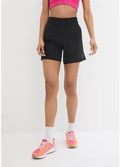 Funktionsshorts med smocklinning, snabbtorkande, bonprix