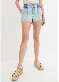 Jeansshorts med paperbag-design, RAINBOW